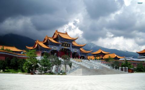 崇圣寺在云南，中国壁纸