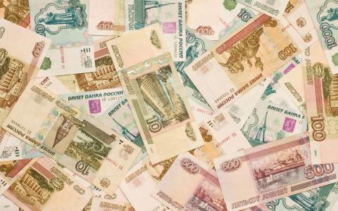俄罗斯的货币，卢布，货币，纸币的壁纸