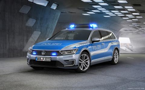 2015大众帕萨特GTE德国警车壁纸