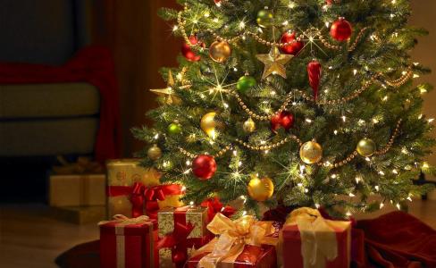 圣诞节，新的一年，树，礼品，玩具，花环壁纸