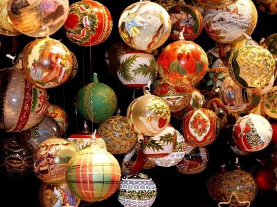 圣诞装饰品，气球，模式，不同，许多，线程，挂，假期壁纸