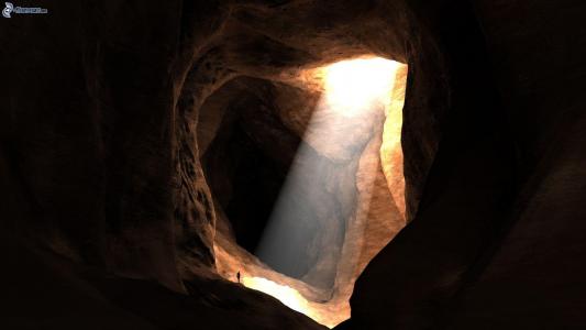 洞穴光芒壁纸