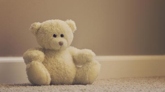 可爱的泰迪熊，毛绒玩具熊壁纸