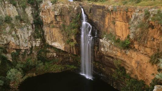 萨比河瀑布德兰士瓦南非壁纸