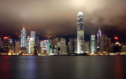 香港市海洋宽壁纸
