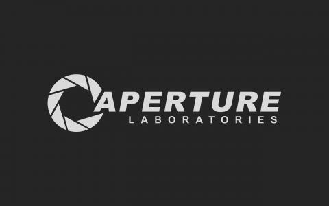 Portal Aperture BW Logo高清壁纸