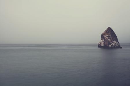 海，岩石，平静，自然壁纸
