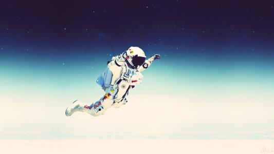 宇航员，自由落体，空间，天空壁纸