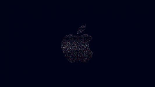 苹果标志，代码，设计，简单的背景壁纸
