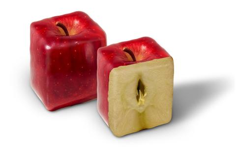 矩形的红苹果壁纸