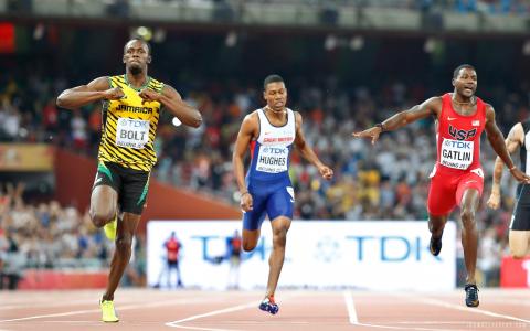 Usain Bolt赢得200米决赛壁纸