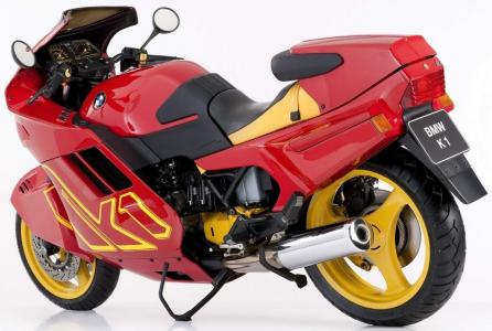 宝马K1，摩托车，特别，红色和黄色，酷壁纸