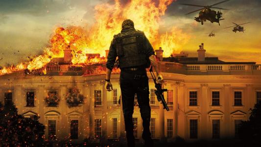 奥林巴斯已经堕落的白宫直升机火回高清壁纸