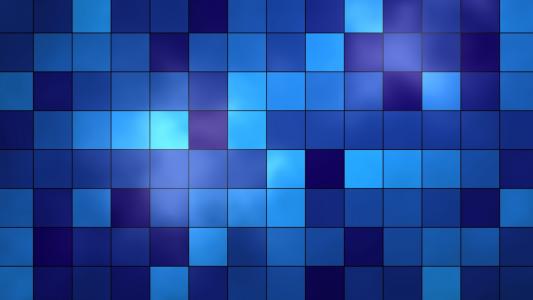 摘要，正方形，蓝色，渐变壁纸