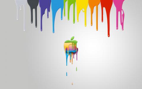 多彩涂料苹果壁纸