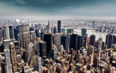 纽约市倾斜移位摄影壁纸