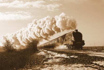 车辆，火车，蒸汽机车，烟雾，云壁纸