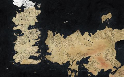 权力的游戏冰与火之歌地图Westeros高清壁纸