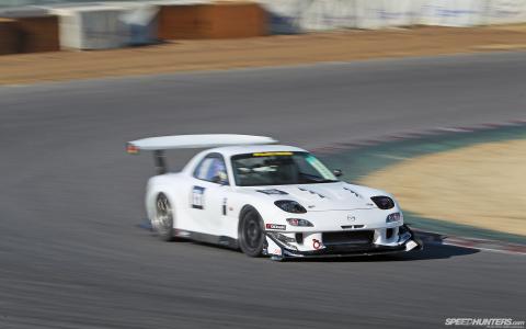 筑波马自达RX-7 Race Track Motion Blur高清壁纸
