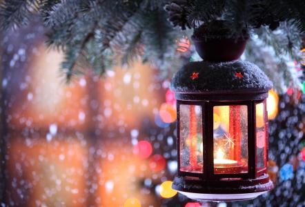 蜡烛，火炬，科，雪，冬天，雪花，圣诞树壁纸