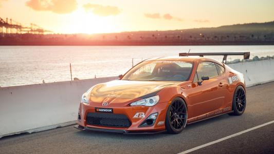 丰田Scion FS-R橙色超级跑车壁纸