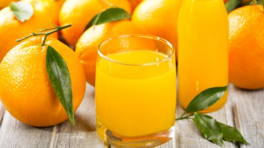 橙汁，柑橘，水果，杯子壁纸