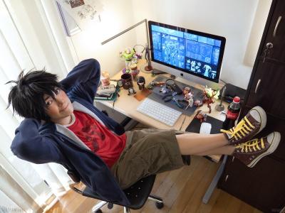 海角Hiro，角色扮演，大英雄6，电脑，椅子壁纸