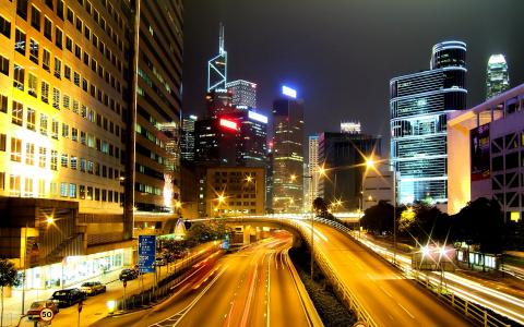 香港城市之夜高清壁纸