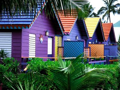 多彩的房子，巴哈马高清壁纸