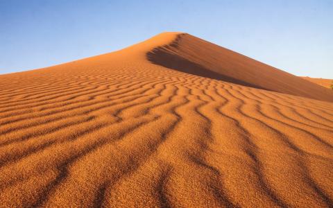 沙丘，沙，沙漠，自然，黄色，天空，风景壁纸