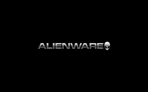 Alienware，游戏，抽象，标志，数字艺术，黑暗背景壁纸