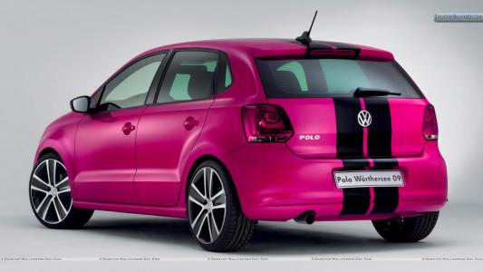 大众波罗Worthersee 09概念在粉红色的汽车壁纸