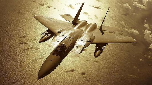 F15 Over Golden Sea wallpaper