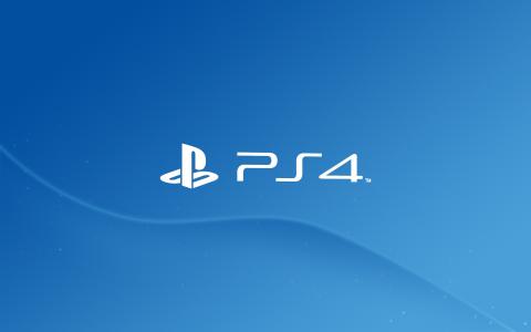 Playstation，PS4，徽标，蓝色背景壁纸