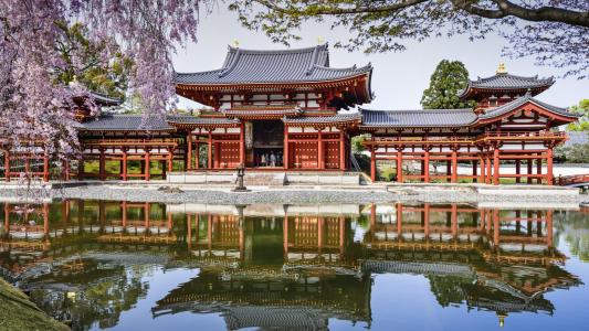 平泉寺，宇治，日本，寺庙，风景壁纸