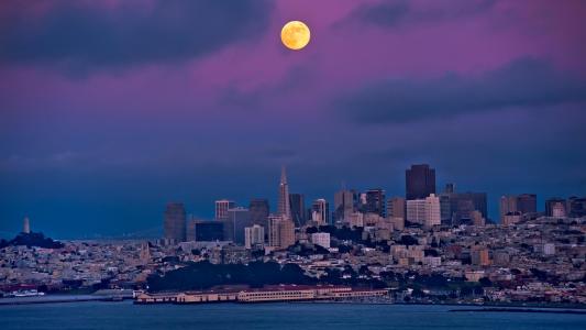 旧金山壁纸满月