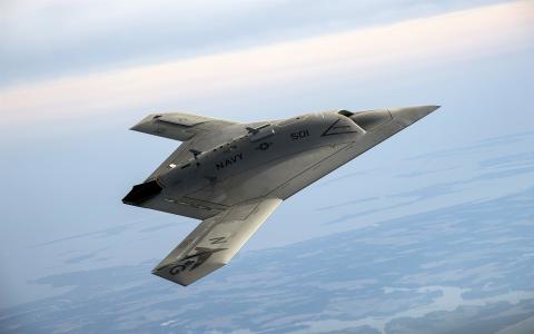 X-47B飞马座，无人机，天空，美国壁纸