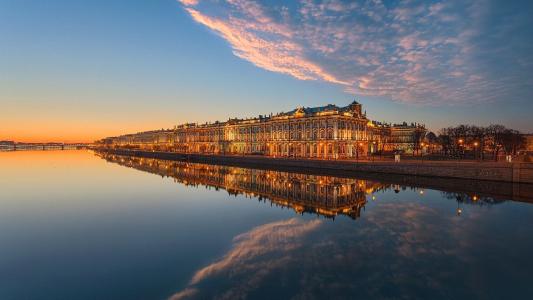 圣彼得斯堡，天空，云壁纸