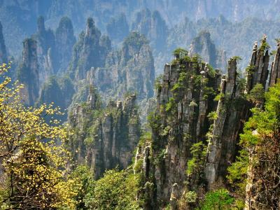 Zhangjiajie beautiful natural scenery, rocky mountain cliffs, China wallpaper