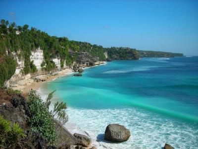海滩巴厘岛印度尼西亚巴厘岛海滩美丽的云岛岛java性质全景天空高清壁纸