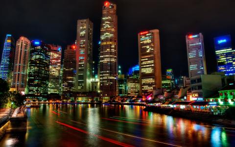 新加坡夜景壁纸