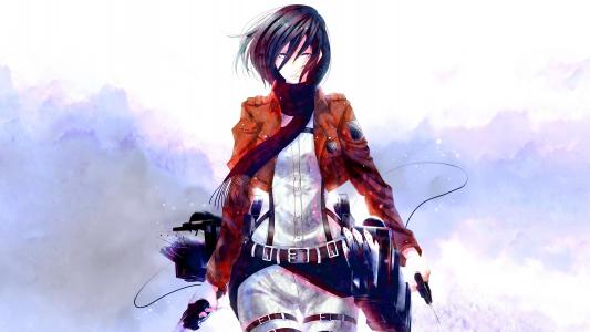 Shingeki no Kyojin，Mikasa Ackerman，动漫女孩壁纸