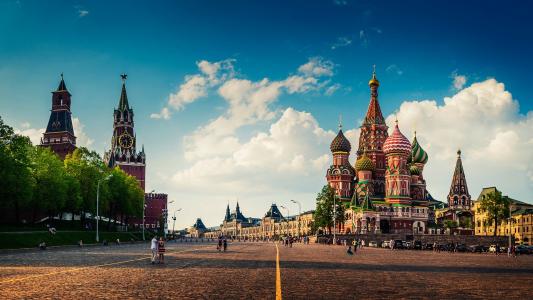 莫斯科，红场，城市风景壁纸