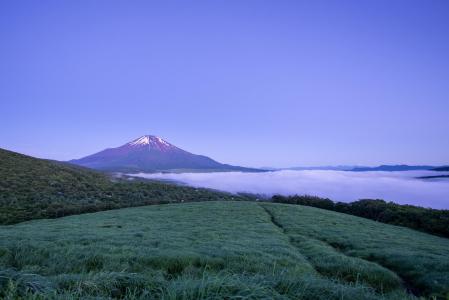 火山，本州，薄雾，山，日本，富士壁纸