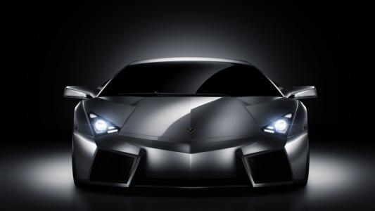 兰博基尼，酷，汽车，着名品牌，黑暗的背景，黑色的窗口壁纸