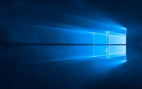 Windows 10，蓝色，背景壁纸