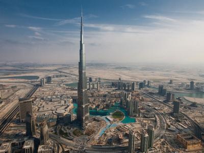 迪拜迪拜塔迪拜建筑物摩天大楼天线高清壁纸