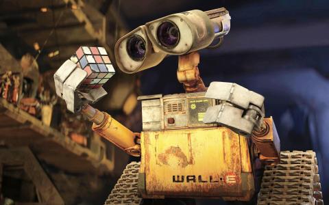 WALL E & Rubiks Cube wallpaper