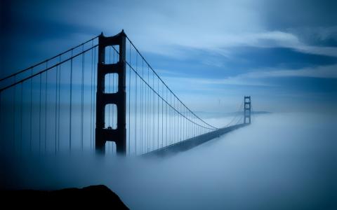 金门大桥雾壁纸