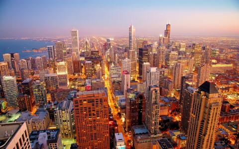 美国芝加哥城市风景壁纸